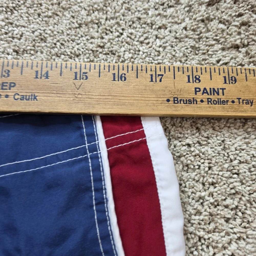 VINTAGE Billabong Board Shorts Mens 36 Blue Red White Colorblock Surf Trunks